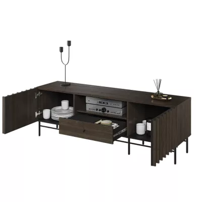 TV-Ständer MEXIA - Portlandesche / Schwarz