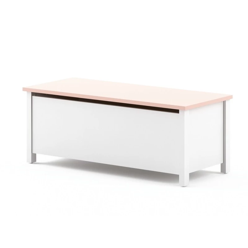 Kommode für Kinderzimmer MISE - weiß/rosa