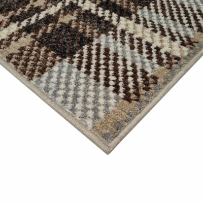 Stück Teppich 80x150 cm OZAN rechteckig - beige/grau
