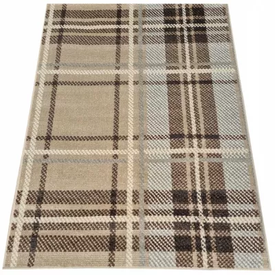 Stück Teppich 80x150 cm OZAN rechteckig - beige/grau