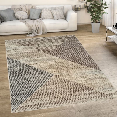 Rechteckiger Teppich 60x100 cm OZAN - beige / grau