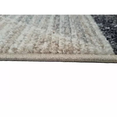 Geometrischer Stückteppich 140x190 cm OZAN - beige / grau