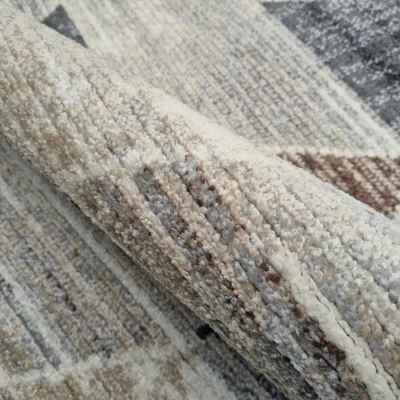 Geometrischer Stückteppich 120x170 cm OZAN - beige / grau