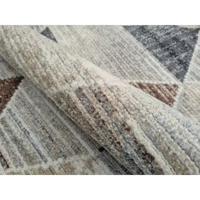 Geometrischer Stückteppich 60x100 cm OZAN - beige / grau