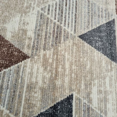 Geometrischer Stückteppich 60x100 cm OZAN - beige / grau