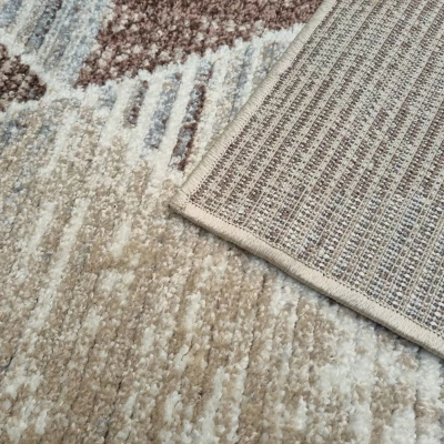 Geometrischer Stückteppich 60x100 cm OZAN - beige / grau