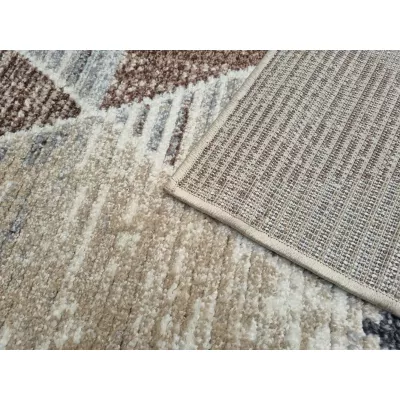 Geometrischer Stückteppich 60x100 cm OZAN - beige / grau