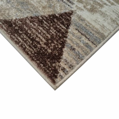 Geometrischer Stückteppich 60x100 cm OZAN - beige / grau