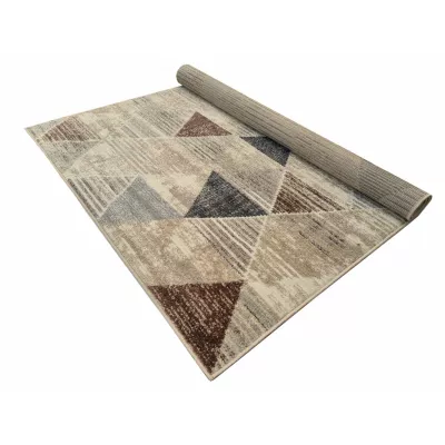 Geometrischer Stückteppich 60x100 cm OZAN - beige / grau