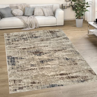 Abstrakter Stückteppich 60x100 cm OZAN - beige / grau