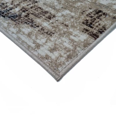 Abstrakter Stückteppich 60x100 cm OZAN - beige / grau