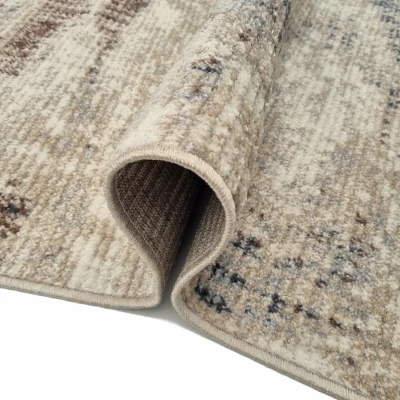 Abstrakter Stückteppich 60x100 cm OZAN - beige / grau
