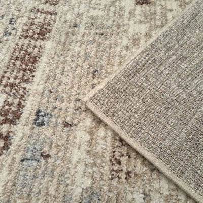 Abstrakter Stückteppich 60x100 cm OZAN - beige / grau