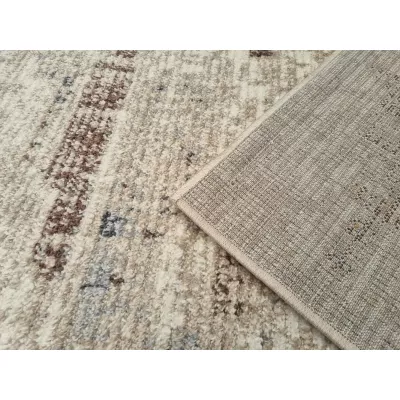 Abstrakter Stückteppich 60x100 cm OZAN - beige / grau