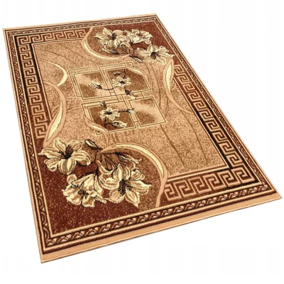 Gemusterter Teppich 250x350 cm LUKEN - beige/braun