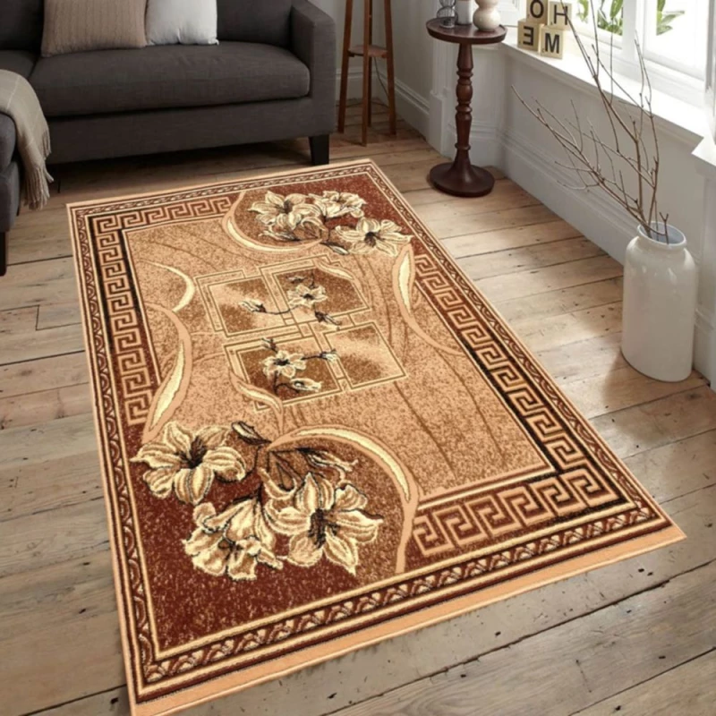 Gemusterter Teppich 200x400 cm LUKEN - beige / braun