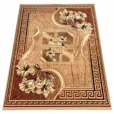 Gemusterter Teppich 200x400 cm LUKEN - beige / braun