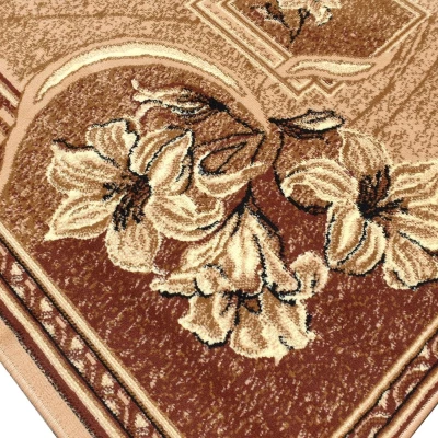Gemusterter Teppich 200x400 cm LUKEN - beige / braun