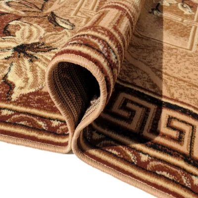 Gemusterter Teppich 200x400 cm LUKEN - beige / braun