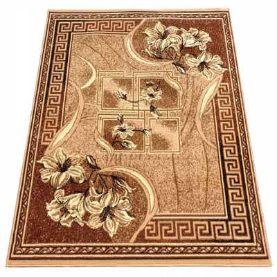 Gemusterter Teppich 150x300 cm LUKEN - beige / braun