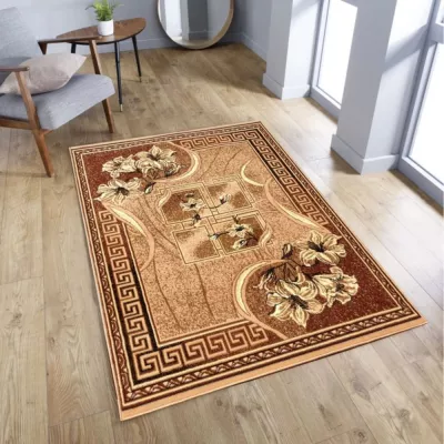 Gemusterter Teppich 150x300 cm LUKEN - beige / braun
