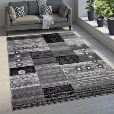 Geometrischer Teppich 250x350 cm LUKEN - grau