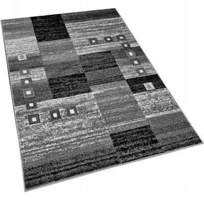 Geometrischer Teppich 200x400 cm LUKEN - grau