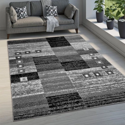 Geometrischer Teppich 200x400 cm LUKEN - grau