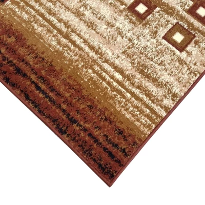 Geometrischer Teppich 70x130 cm LUKEN - braun