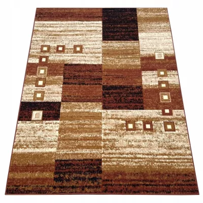 Geometrischer Teppich 70x130 cm LUKEN - braun