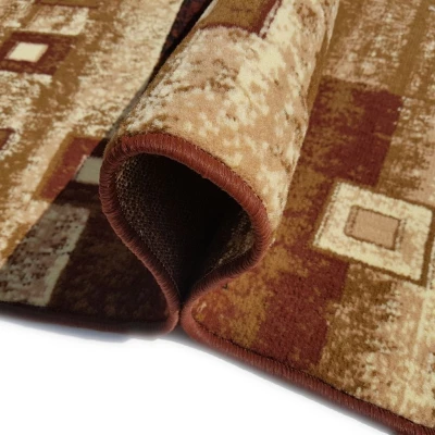 Geometrischer Teppich 70x130 cm LUKEN - braun