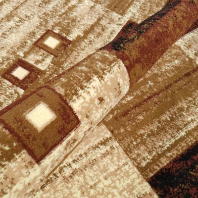 Geometrischer Teppich 70x130 cm LUKEN - braun