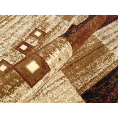 Geometrischer Teppich 70x130 cm LUKEN - braun