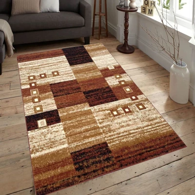 Geometrischer Teppich 70x130 cm LUKEN - braun