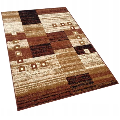 Geometrischer Teppich 70x130 cm LUKEN - braun