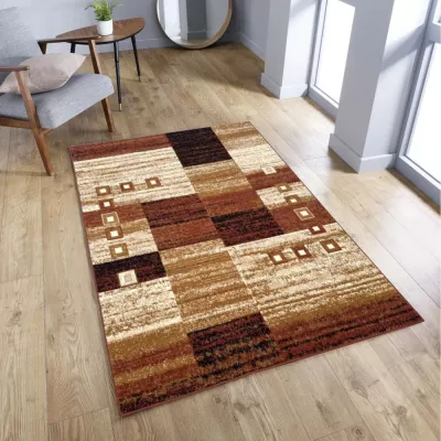 Geometrischer Teppich 70x130 cm LUKEN - braun