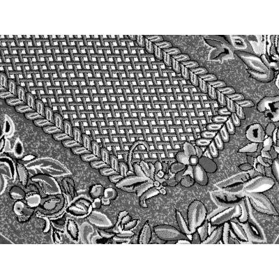 Gemusterter Einzelteppich 250x350 cm LUKEN - grau