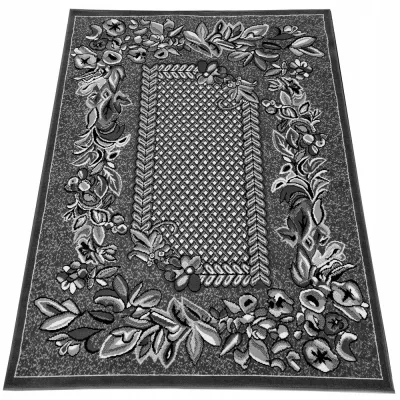 Gemusterter Einzelteppich 250x350 cm LUKEN - grau