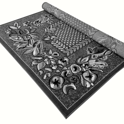 Gemusterter Teppich 140x190 cm LUKEN - grau