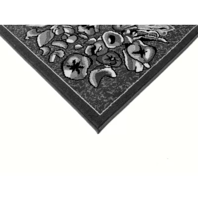 Gemusterter Teppich 140x190 cm LUKEN - grau