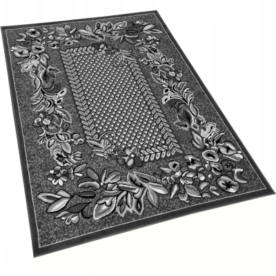 Gemusterter Teppich 70x130 cm LUKEN - grau