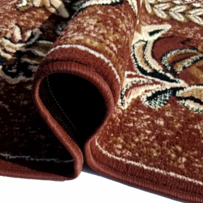 Gemusterter Teppich 140x190 cm LUKEN - braun