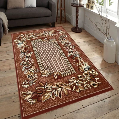 Gemusterter Teppich 140x190 cm LUKEN - braun