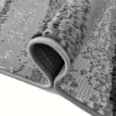 Rechteckiger Teppich 80x150 cm LUKEN - grau / schwarz