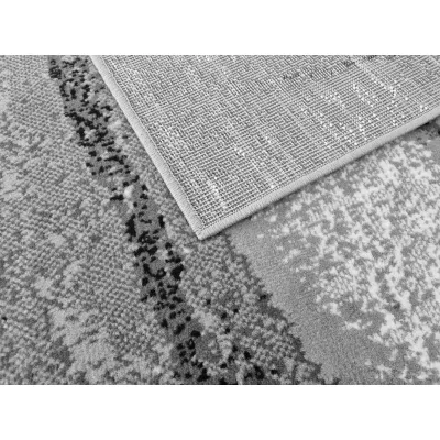 Rechteckiger Teppich 80x150 cm LUKEN - grau / schwarz