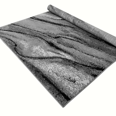 Rechteckiger Teppich 80x150 cm LUKEN - grau / schwarz