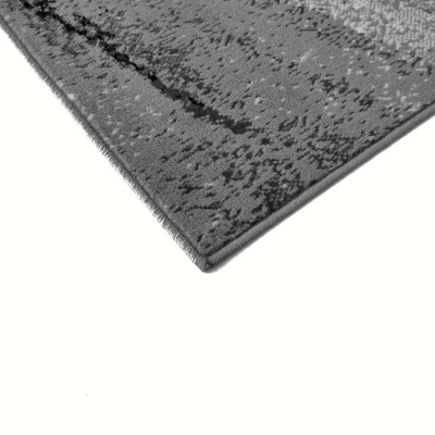 Rechteckiger Teppich 80x150 cm LUKEN - grau / schwarz