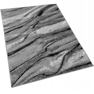 Rechteckiger Teppich 80x150 cm LUKEN - grau / schwarz