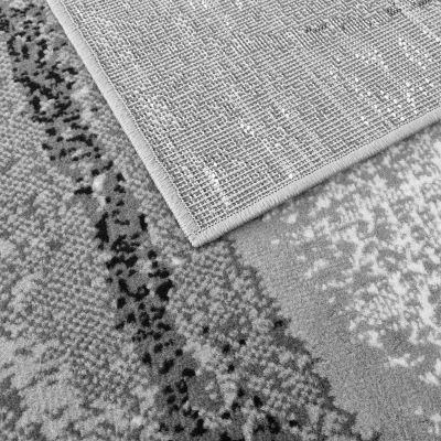 Rechteckiger Teppich 70x130 cm LUKEN - grau / schwarz