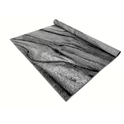 Rechteckiger Teppich 70x130 cm LUKEN - grau / schwarz